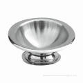 Stainless Steel Mixing Salad Bowl with Mirror Polish Outside and Satin Polish Interior